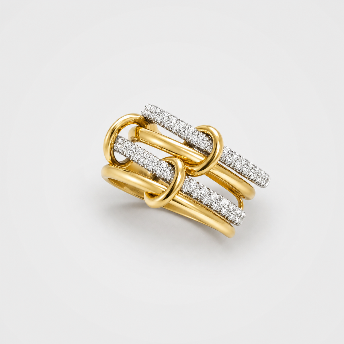 Intertwined Zirconia Ring Set
