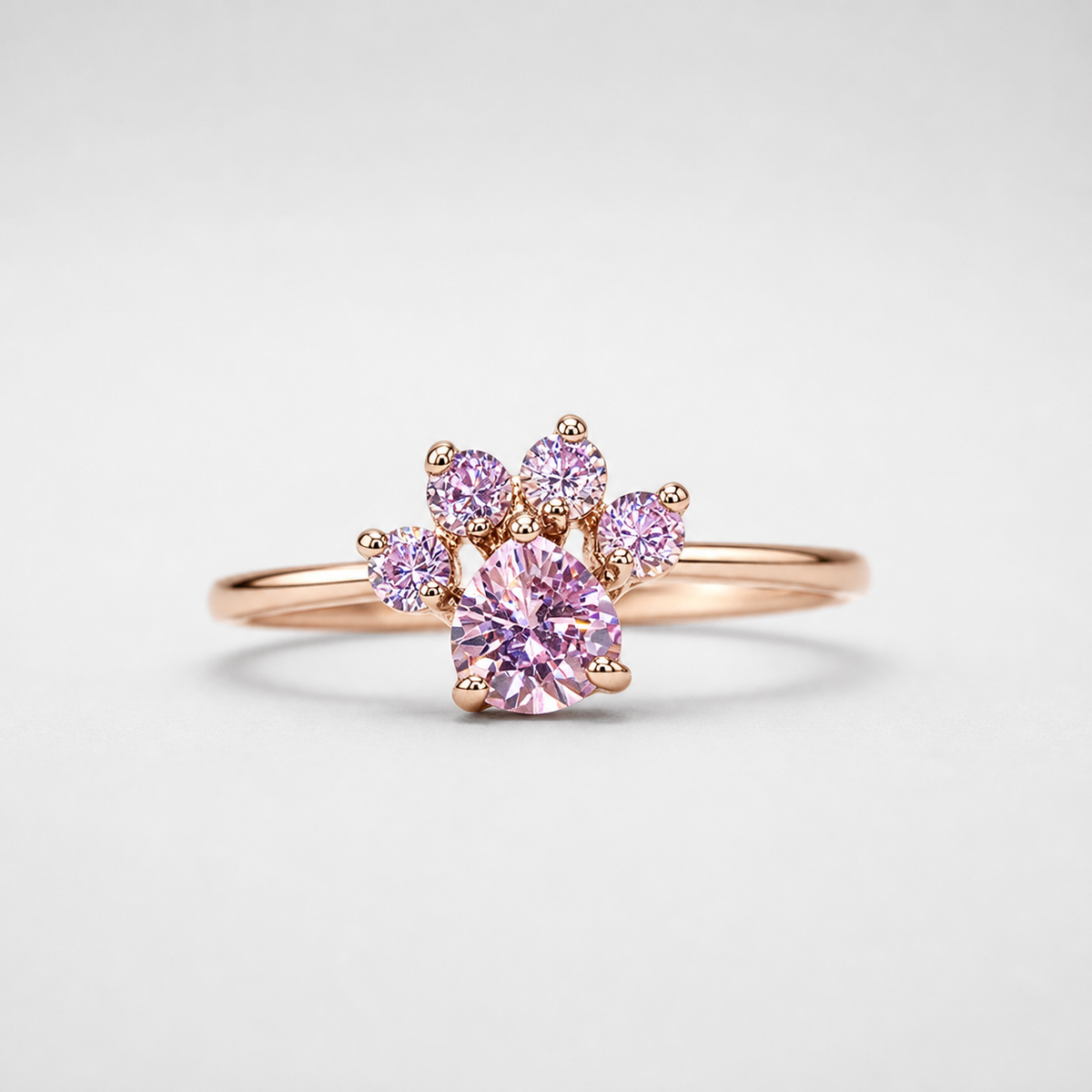 Cat Paw Gemstone Ring