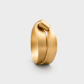 Golden Knot Brushed Statement Band on light gray studio background