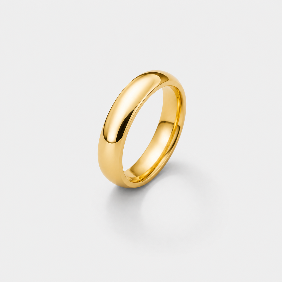 Classic Gold Dome Band on light gray studio background