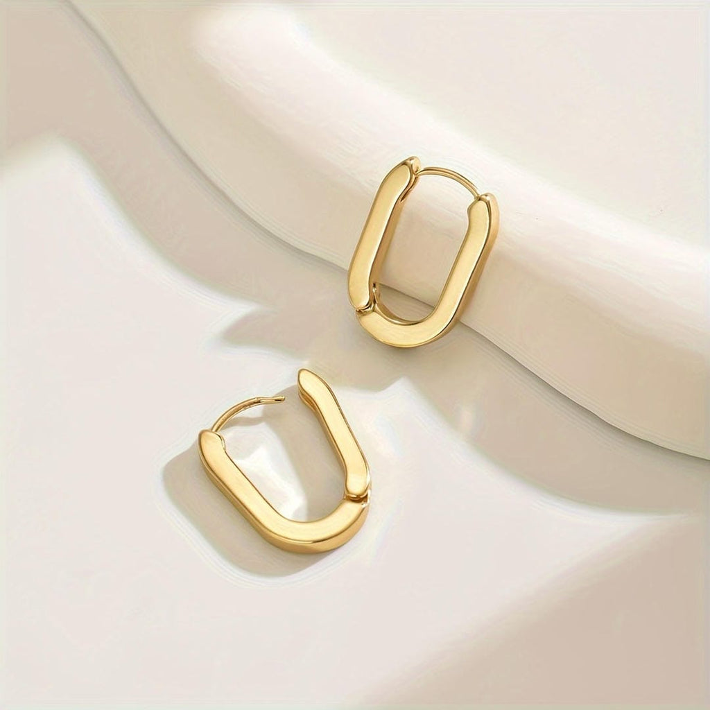 Elegant Geometric Hoop Earrings