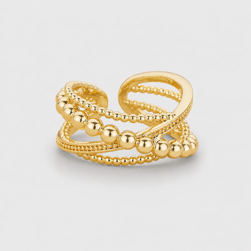 Adjustable Vintage Twist Ring on light gray studio background