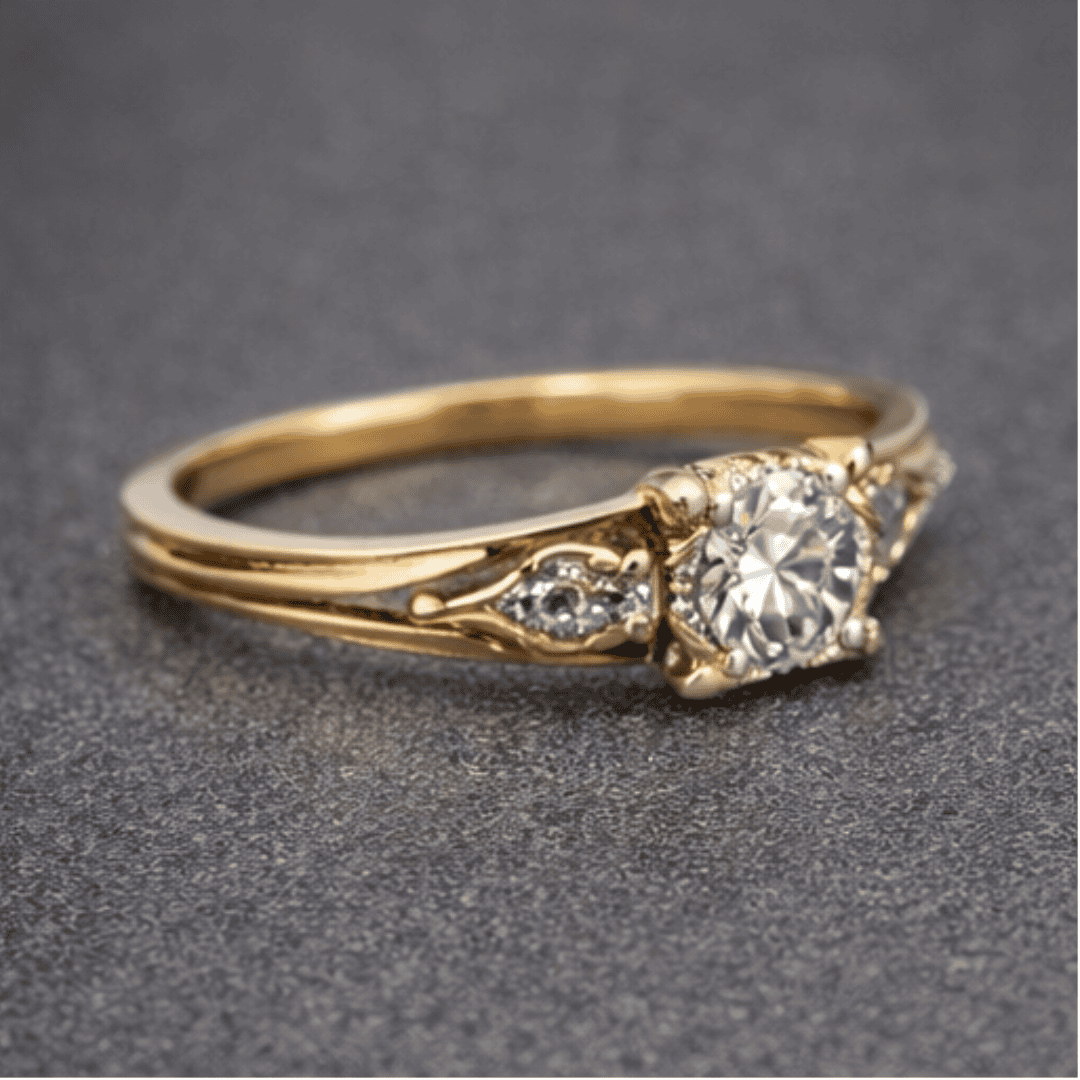 Minimal Gold Curve Ring