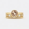Vintage Ring with Golden Cubic Zirconia