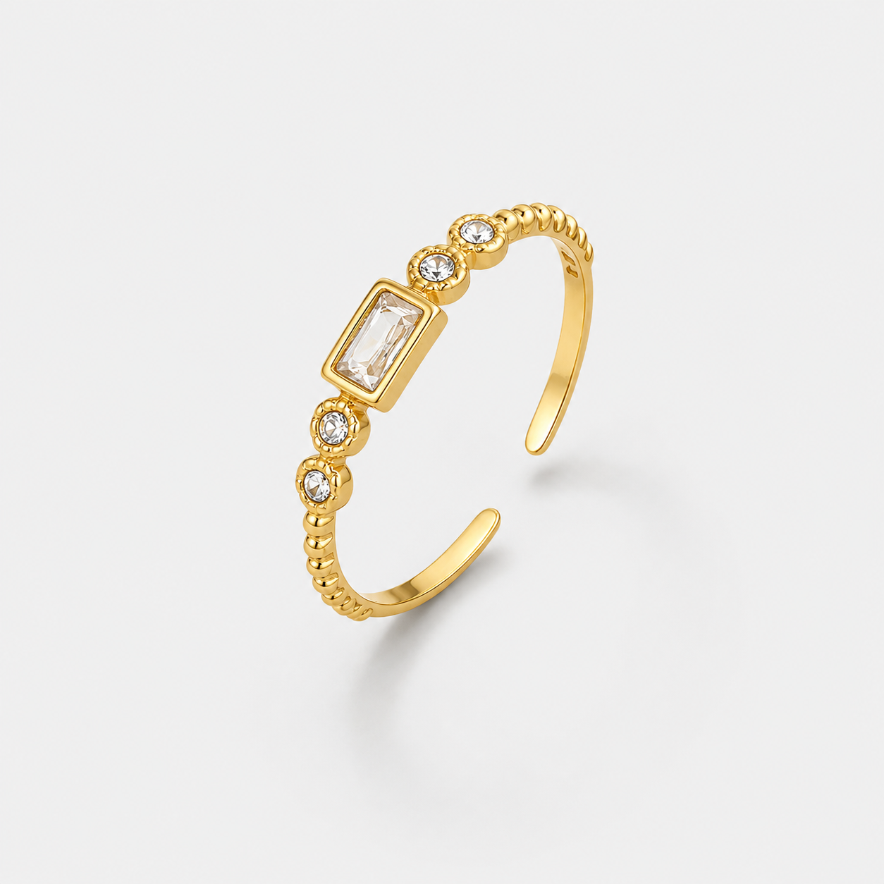Baguette Station Open Ring