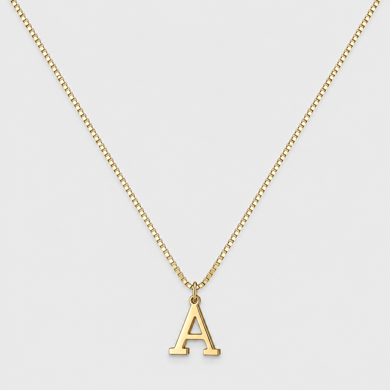 Vintage Letter Initial Gold Necklace