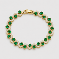 Emerald Crystal Gold Bracelet