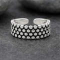 Sterling Silver Vintage Polka Dot Ring