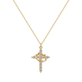 Elora Cross and Crown Necklace