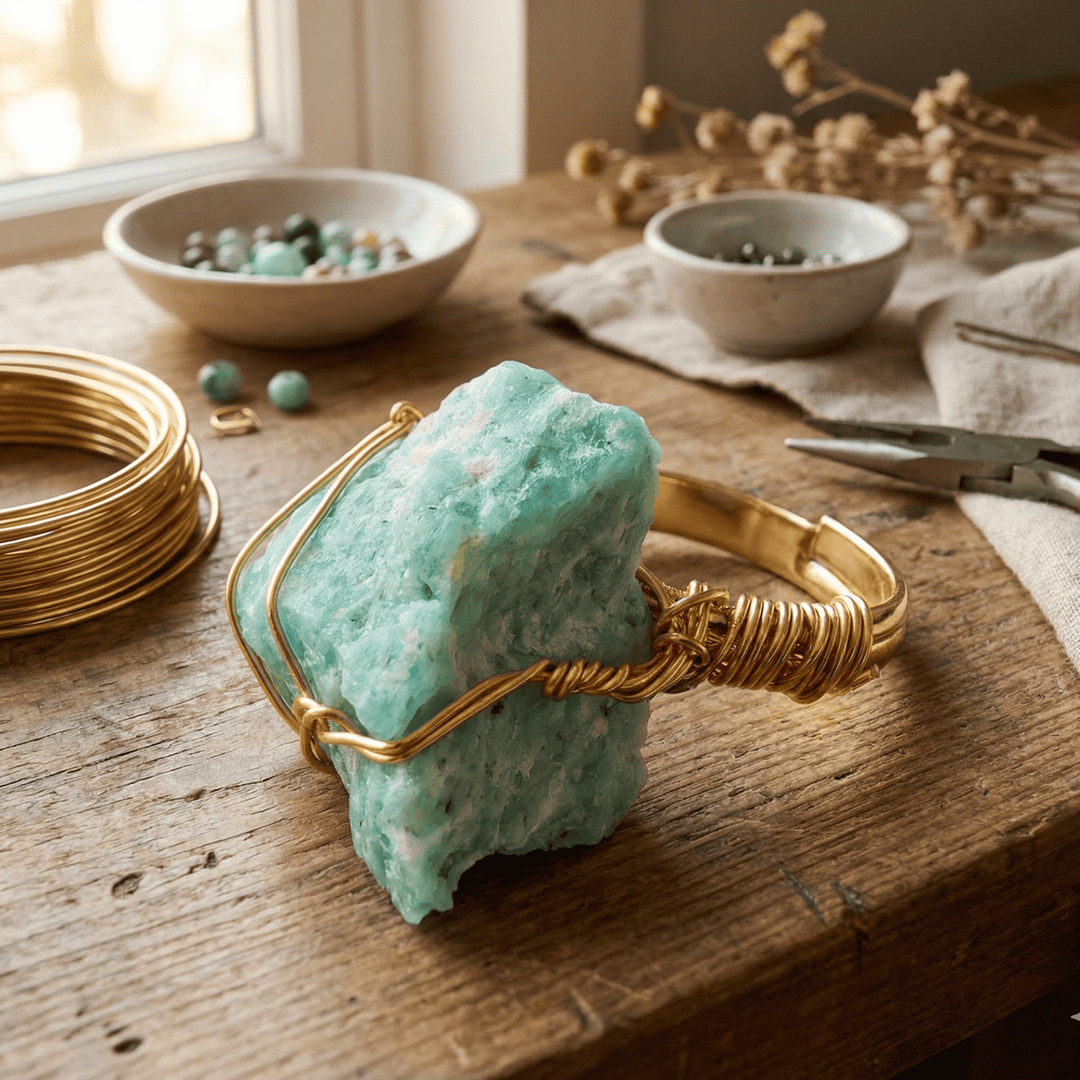 Raw Aqua Quartz Claw Ring