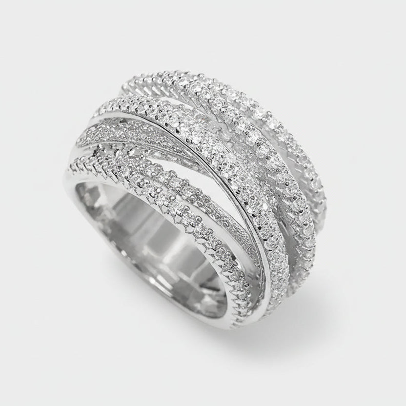Luxury Multi Layered Cross Ring