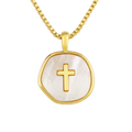Seraphine Seashell Cross Necklace
