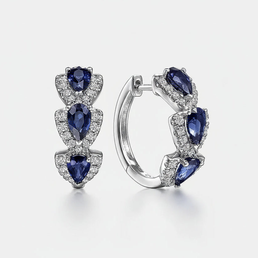Royal Sapphire Crest Earrings