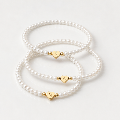 A-Z Pearl Beaded Bracelet