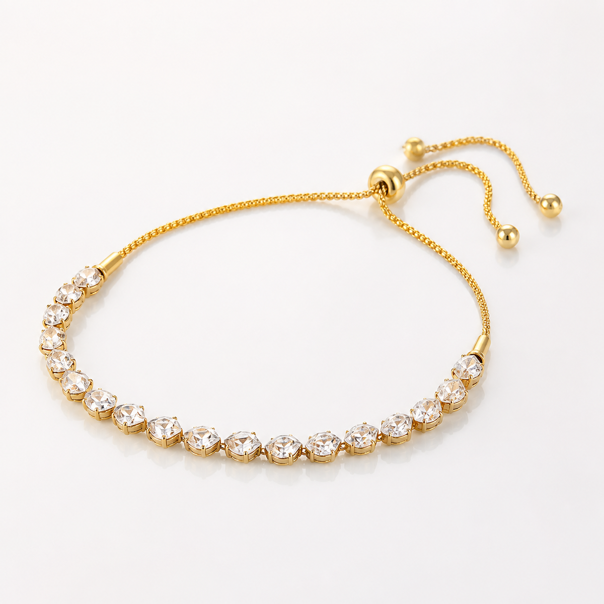 Adjustable Geometric Stones Bracelet – studio product photo
