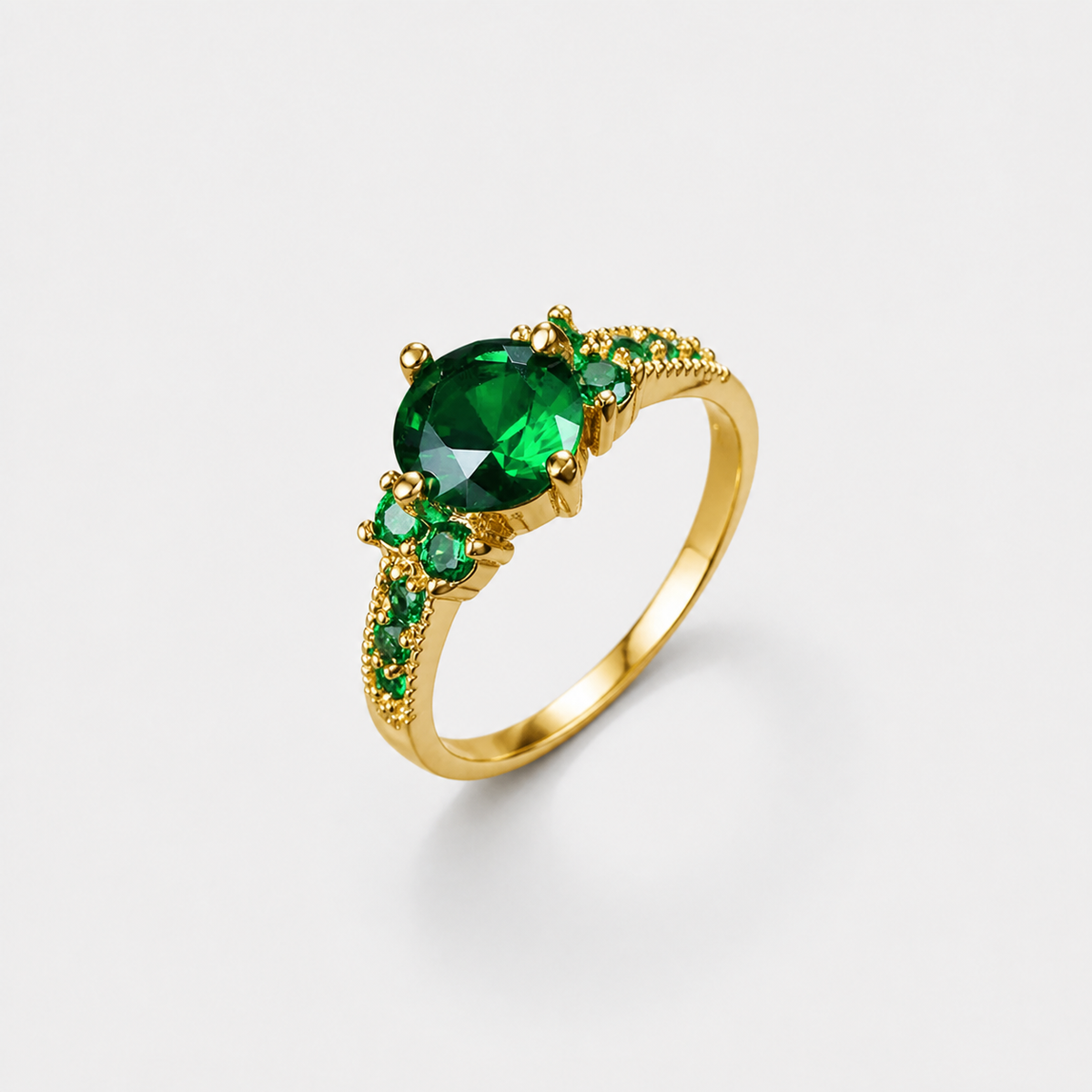 Aurora Crystal Gem Ring – centered studio product photo