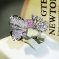 Sparkling Flower Petal Ring