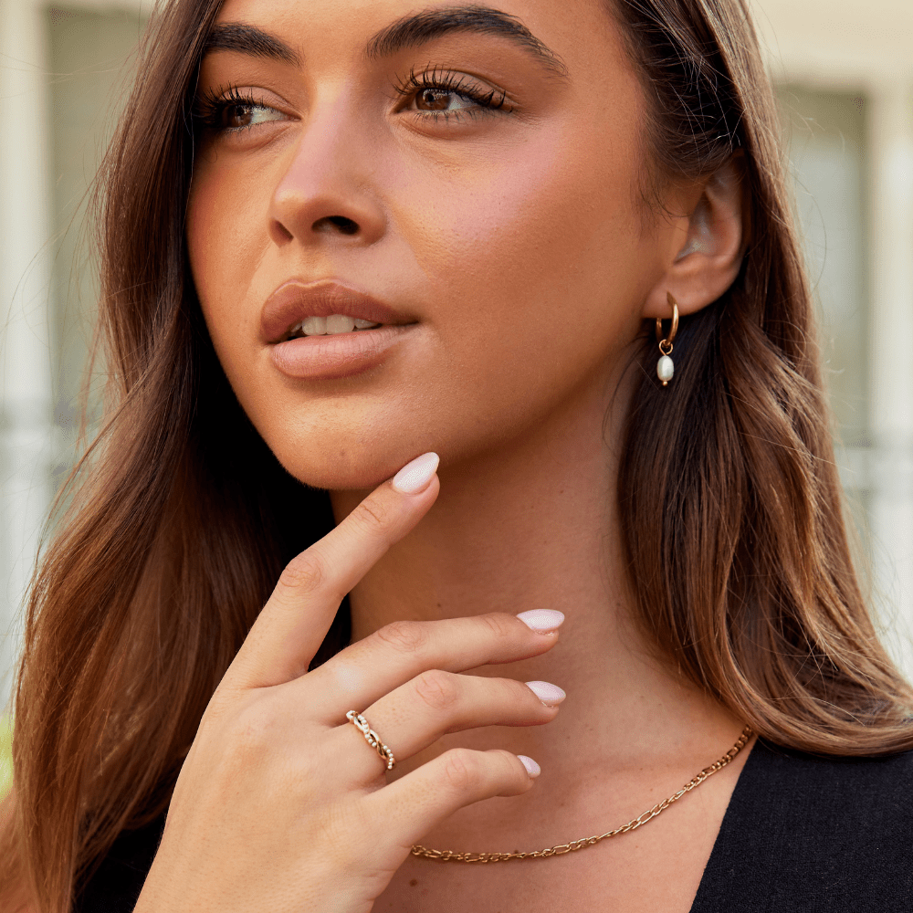 Bella Twist Pearl Ring
