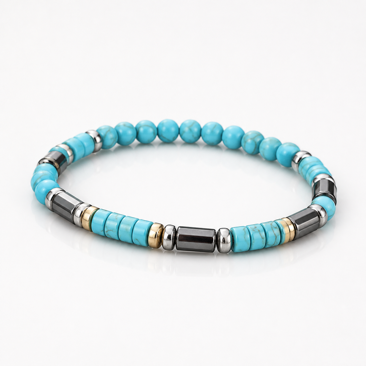 Bohemian Beaded Turquoise Stone Bracelet
