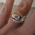Radiance Irregular Gold and Silver Ring