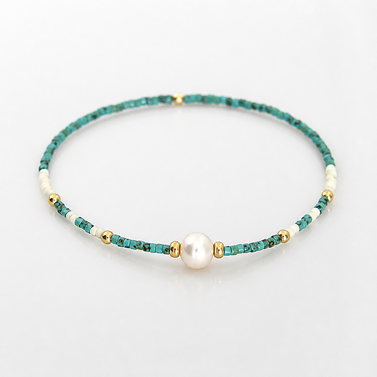 Coastal Pearl Seed Bead Bracelet
