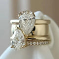 Vintage Double Zirconia Drop Ring