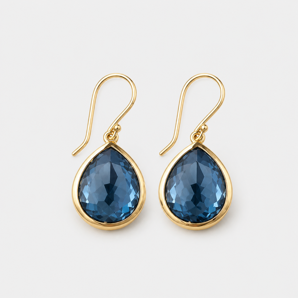 Retro Blue Crystal Drops - standardized product image
