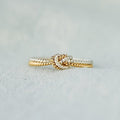 Two Tone Love Knot Ring