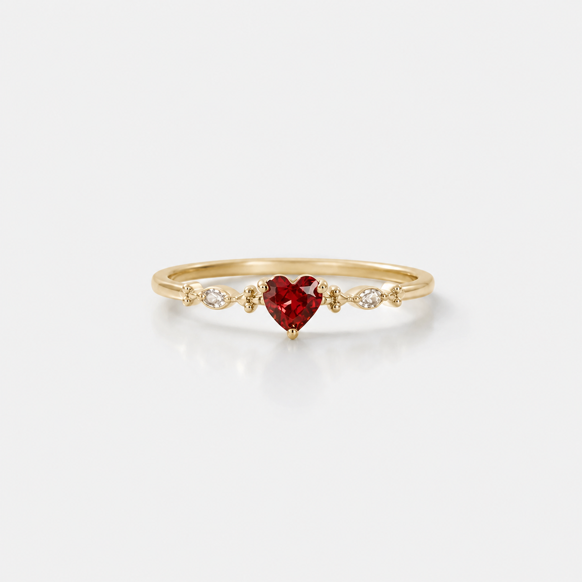 Heartstone Marquise Accent Band Ring studio product photo