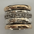 Thick Vintage Ring in Gold and Silver