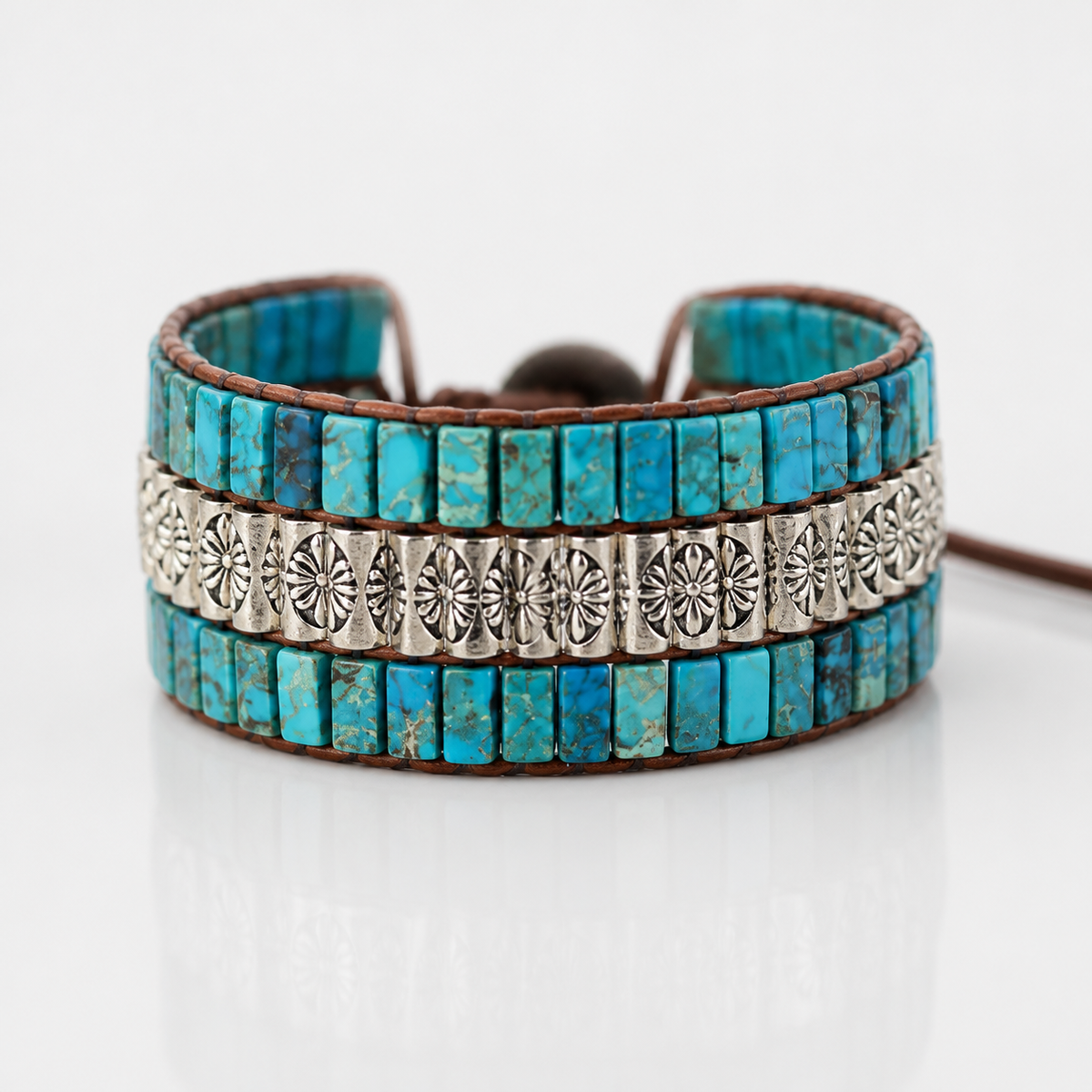 Lotus Boho Wrap Bracelet – studio product photo