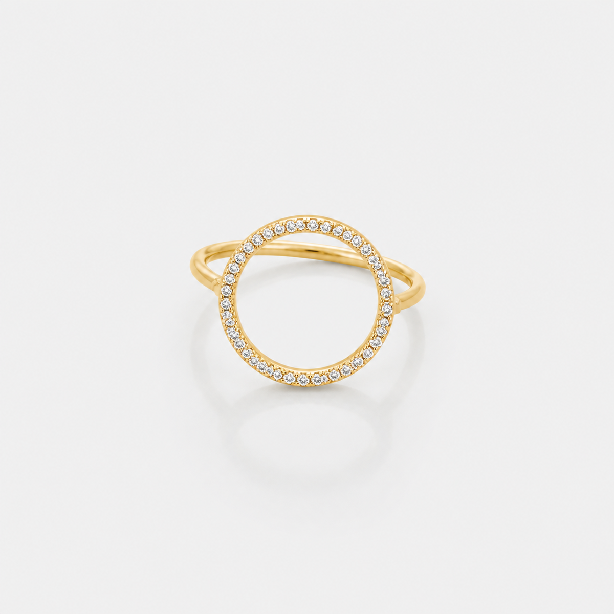 Round Cubic Circle Zirconia Ring studio product photo