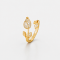Secret Floral Garden Ring on white studio background