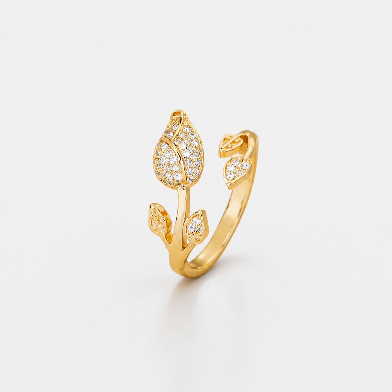 Secret Floral Garden Ring on white studio background