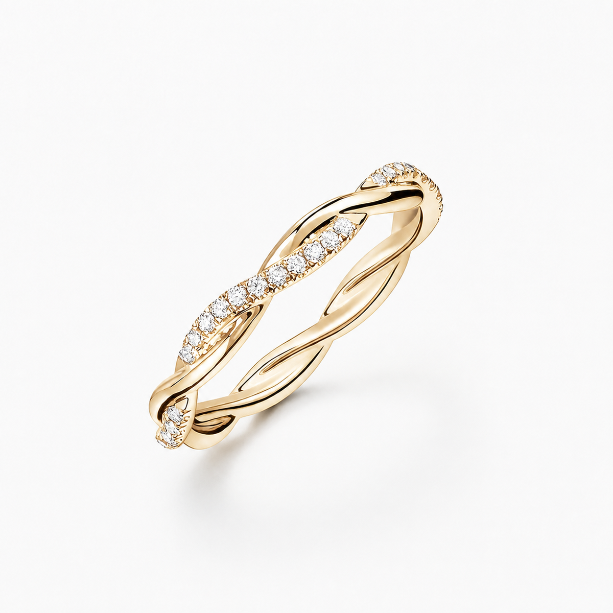 Twisted Pavé Crystal Band – centered studio product photo